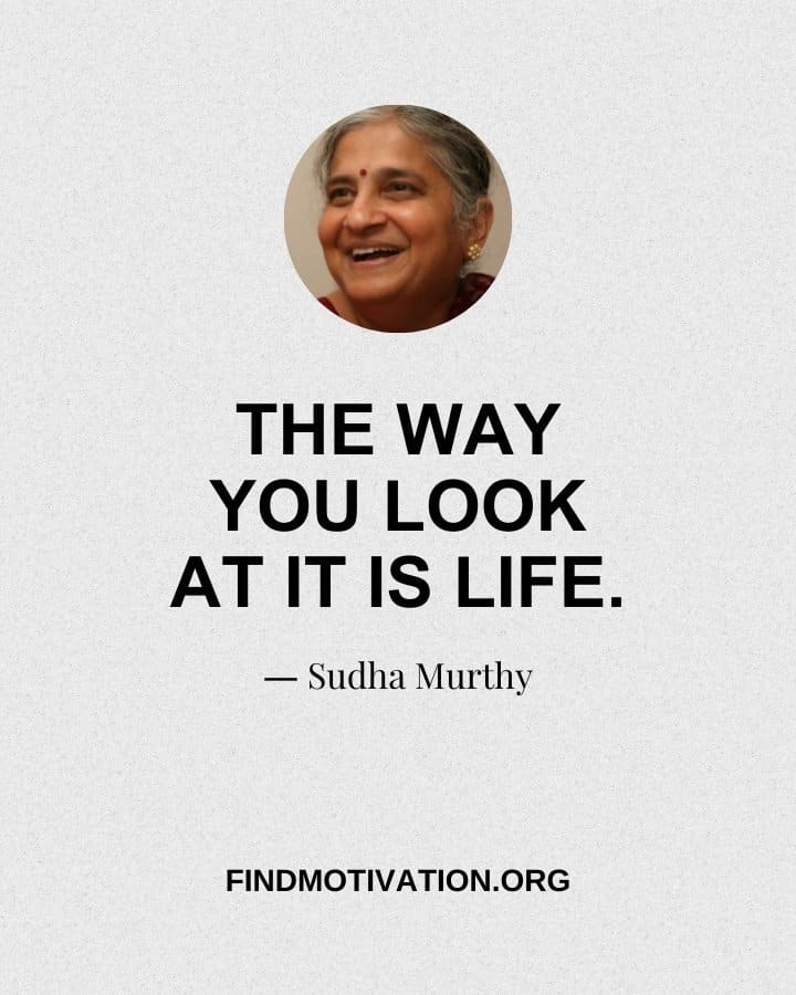 Thoughts By Sudha Murthy on "what is the real meaning of life"