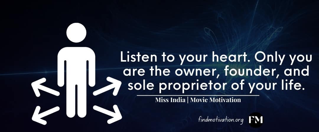 Miss India movie inspiring quotes