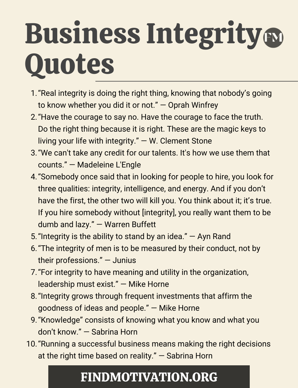 Business Integrity Quotes