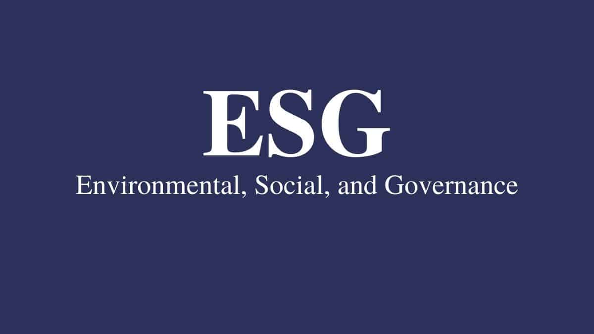 What is the full form of ESG?