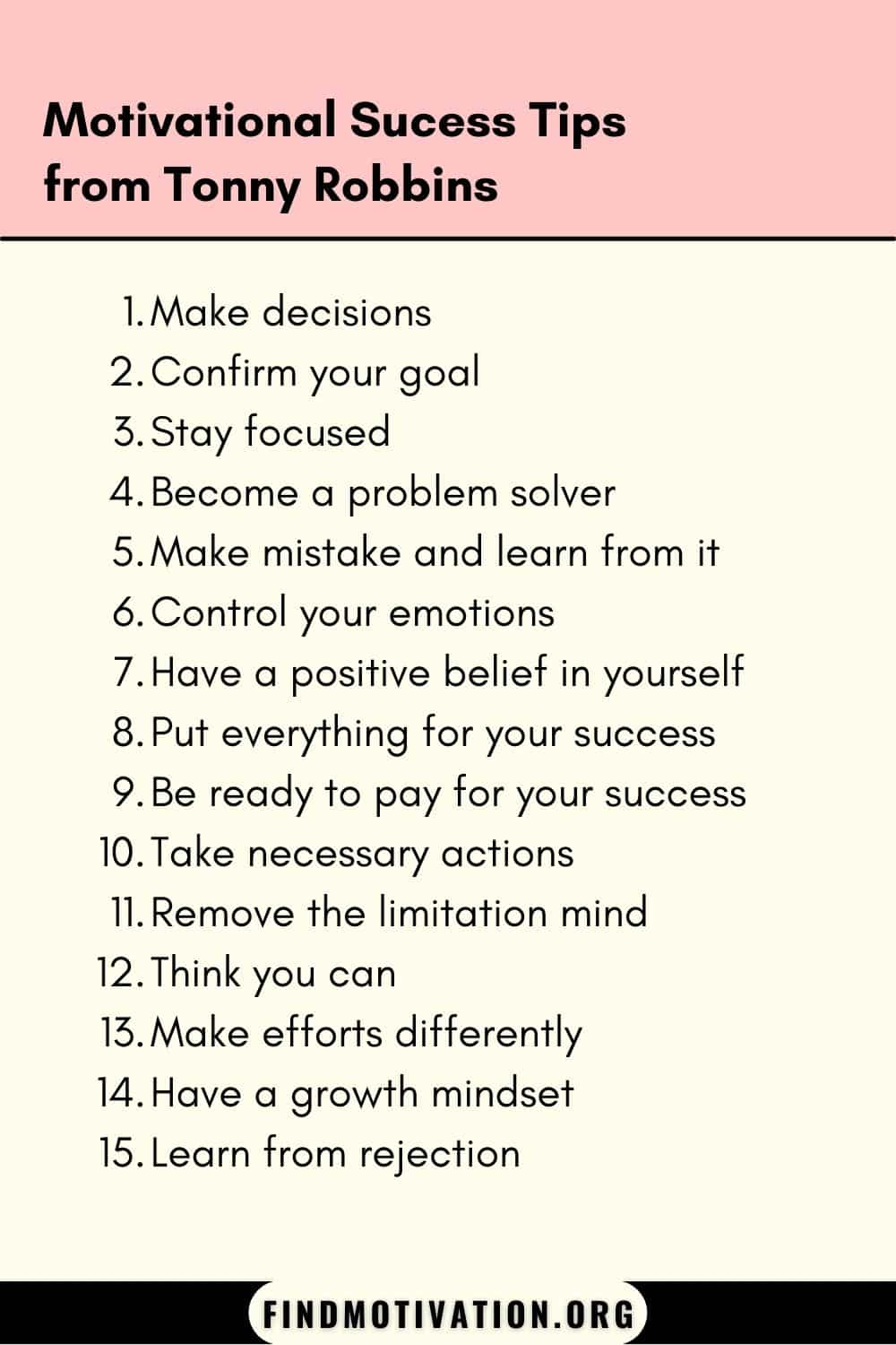 Tips to achieve success said by Tony Robbins