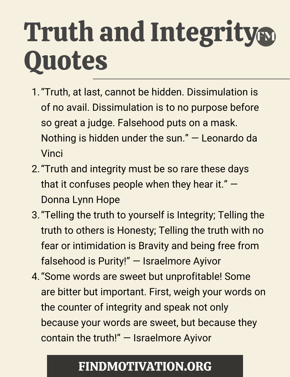 Truth and Integrity Quotes