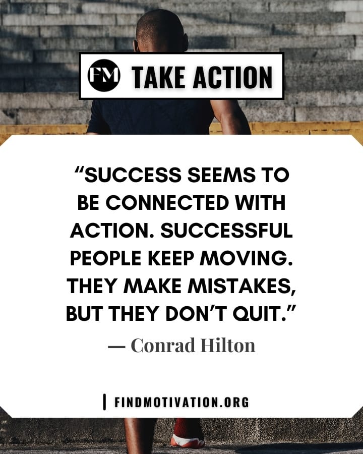 Action inspirational quotes to be a successful person