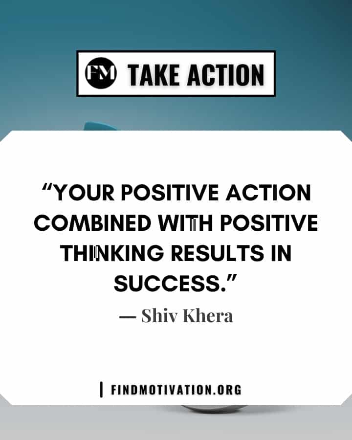 Action inspirational quotes to be a successful person