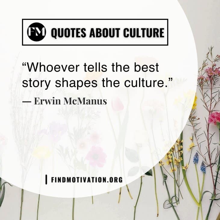 The best inspiring quotes about culture to learn more about the culture