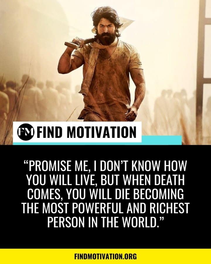 Inspiring Dialogues from the movie KGF