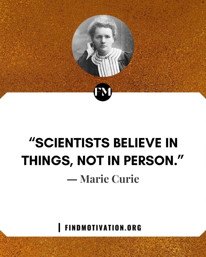 Marie Curie inspirational quotes to work hard and become successful