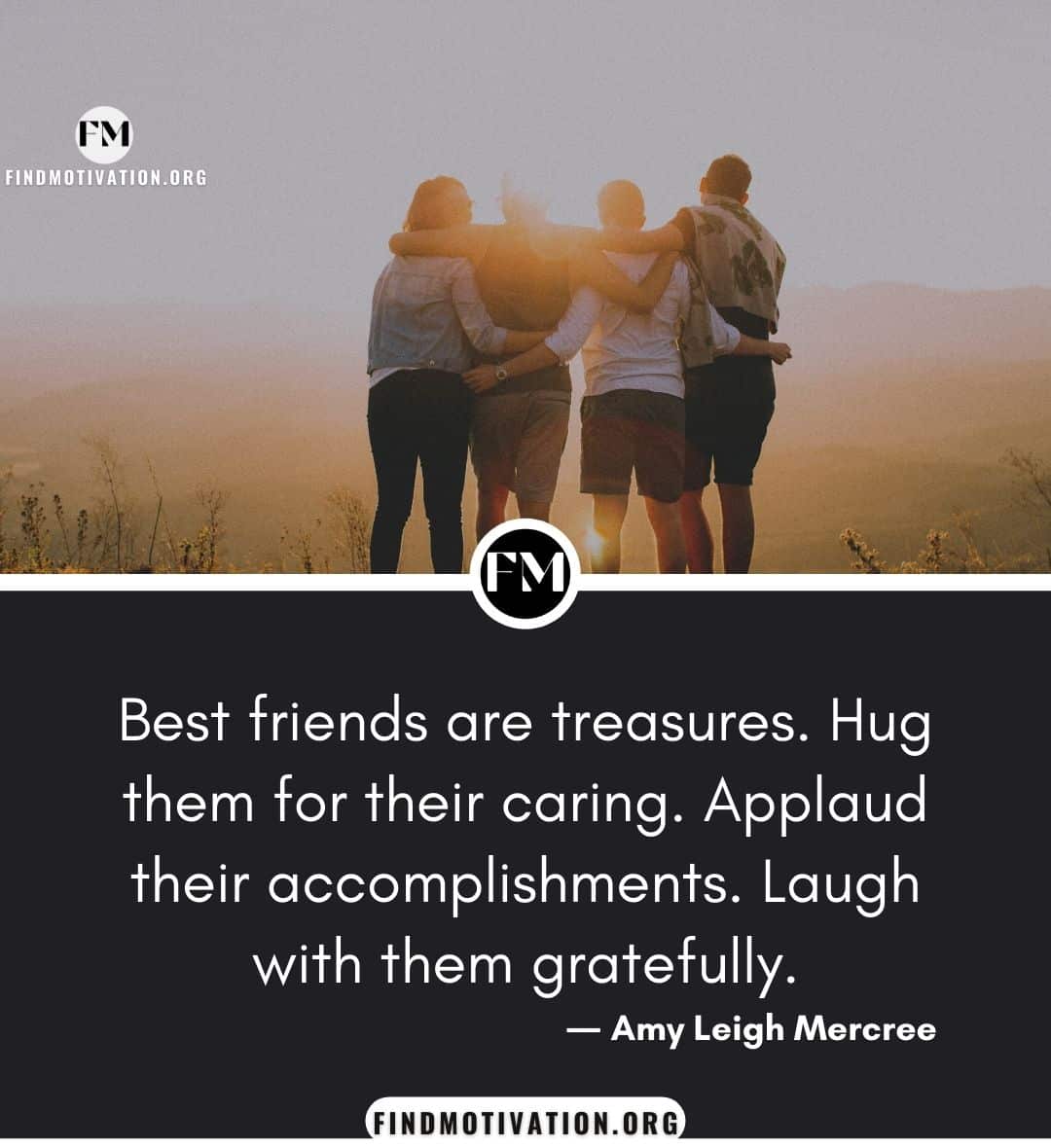 Positive quotes about friendship with motivational tips to be happy if you have a real friend with you