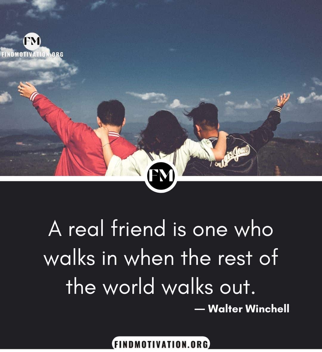 Positive quotes about friendship with motivational tips to be happy if you have a real friend with you
