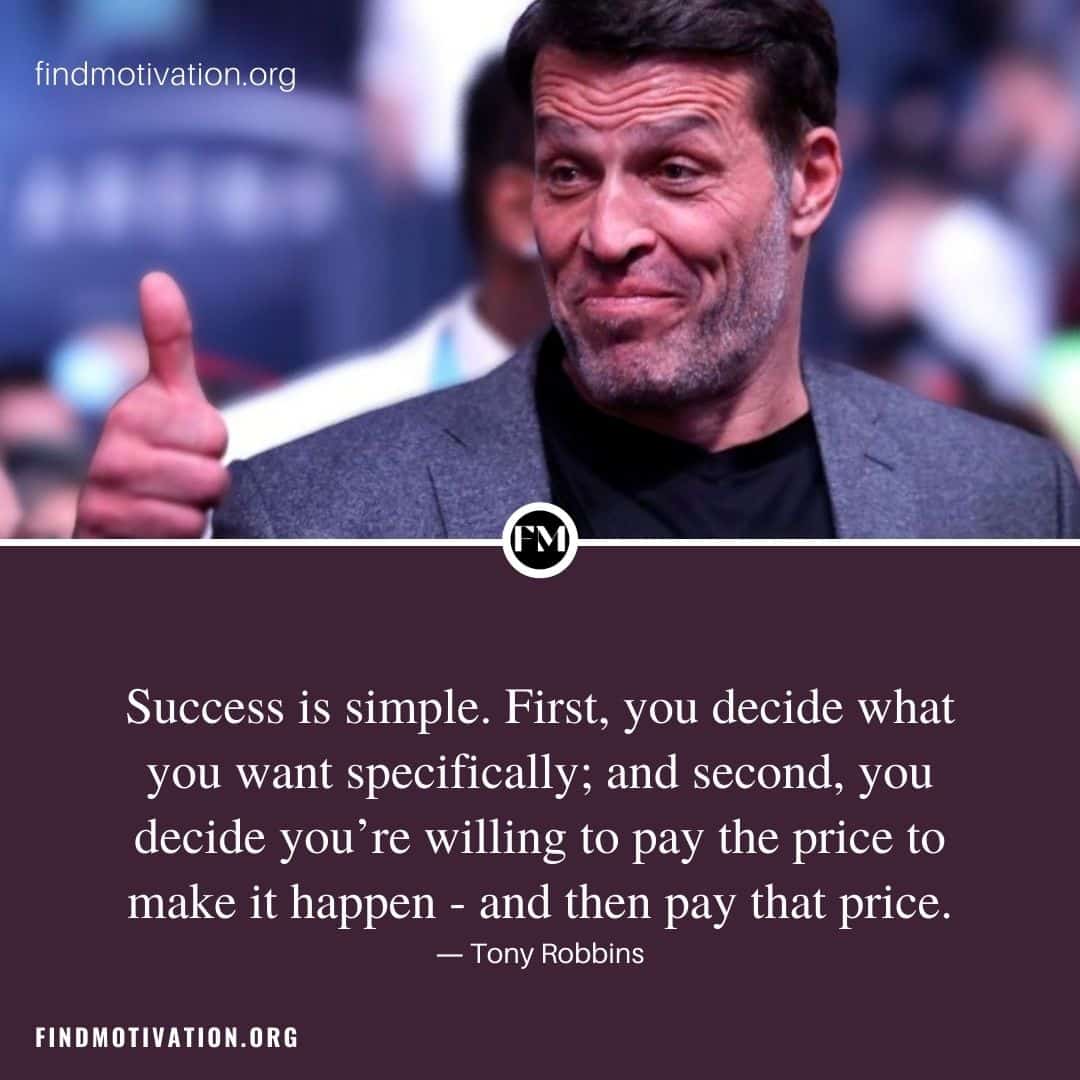 Motivational Quotes on success said by Tony Robbins